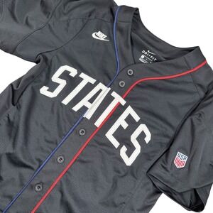 Nike‎ Dri-FIT Mens Black States USA National Soccer Team Baseball Jersey Size S